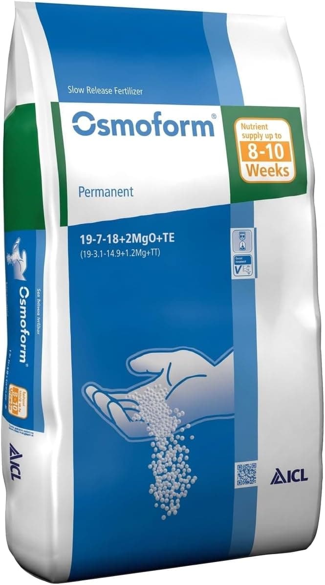 Osmoform Permanent 19-7-18+2MgO+TE Yavaş Salınımlı Bitki Gübresi 8-10 Hafta 25 KG
